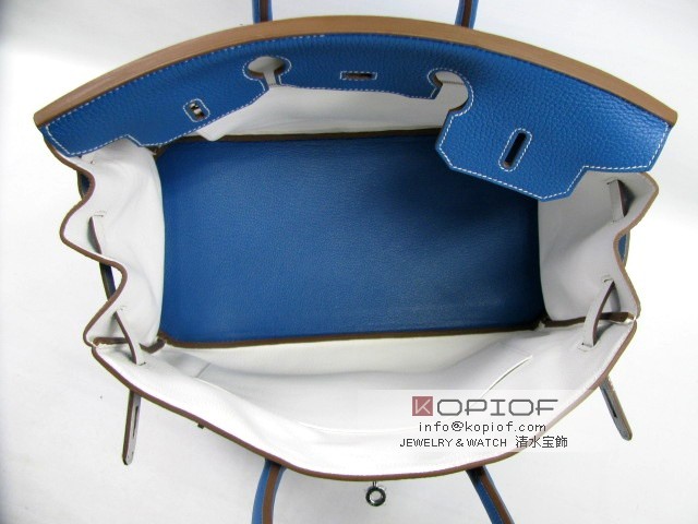 エルメス バーキン35 エクラ トリヨンクレマンス ミコノス×ブロン(シルバー金具) her413